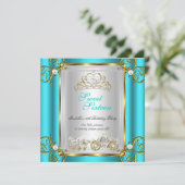 Invitation Fairytale Sweet 16 16e anniversaire Turquoise Turq (Debout devant)