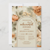 Invitation Fairytale Terracotta Sage Floral Rehearsal Invite (Devant)
