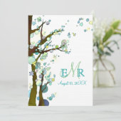 Invitation Fairytale Trees Unique Mariage blanc (Debout devant)