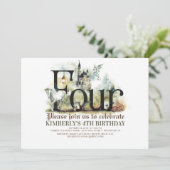 Invitation Fairytale Unicorn Dragon Magic Castle 4e anniversa (Debout devant)