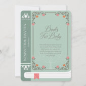 Invitation Fairytale Vintage Alice In Wonderland Livre vert (Dos)