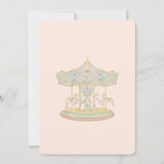 Invitation Fairytale Vintage Amusement Park Anniversaire (Dos)