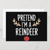 Invitation Fais comme si je suis un costume de Noël de rennes (Devant / Derrière)