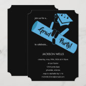 Invitation Fais la fête ! Bleu (Devant / Derrière)