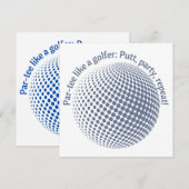 Invitation Fais la fête comme un golfeur (Devant / Derrière)