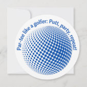 Invitation Fais la fête comme un golfeur (Dos)