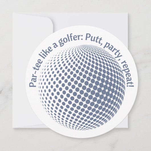 Invitation Fais la fête comme un golfeur (Devant)