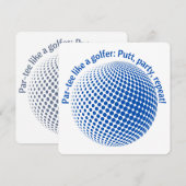 Invitation Fais la fête comme un golfeur (Devant / Derrière)