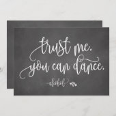 Invitation Fais-moi confiance, tu peux danser Signe de mariag (Devant / Derrière)