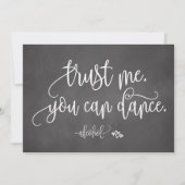 Invitation Fais-moi confiance, tu sais danser Signe de mariag (Devant)