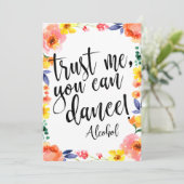 Invitation Fais-moi confiance, vous pouvez danser Signe flora (Debout devant)