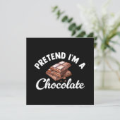 Invitation Fais semblant que je suis une barre de chocolat (Debout devant)