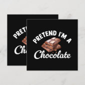 Invitation Fais semblant que je suis une tablette de chocolat (Devant / Derrière)