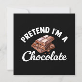 Invitation Fais semblant que je suis une tablette de chocolat (Dos)