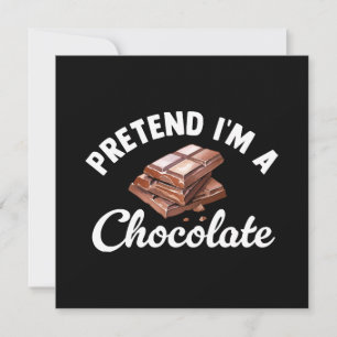 Invitation Fais semblant que je suis une tablette de chocolat