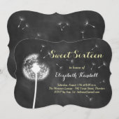 Invitation Fais un voeu !Invitation Sweet sixteen (Devant / Derrière)