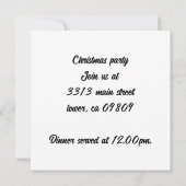 Invitation faisan avec arbre de noël et cadeaux (Dos)