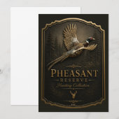 Invitation Faisan, Chasse Royale (Devant / Derrière)