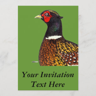 Invitation Faisan : Tête de Ringneck