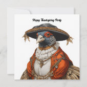 Invitation faisan vêtu de vêtements de pèlerin (Devant)