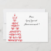 Invitation Faisans dans la neige, pin, roses, fleurs japonais (Dos)