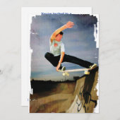 Invitation Faisant de la planche à roulettes le mur (Devant / Derrière)