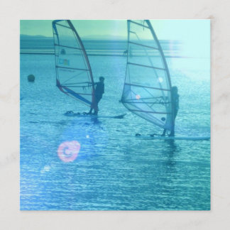 Invitation faisant de la planche à voilee de