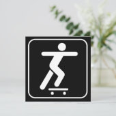 Invitation faisante de la planche à roulettes de (Debout devant)