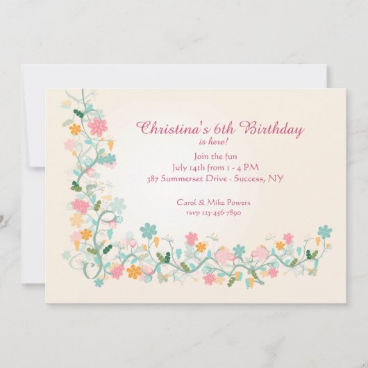 Invitation faisante le coin de fleuron (Devant)