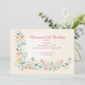 Invitation faisante le coin de fleuron (Debout devant)