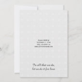 Invitation Faisceau rose noir blanc Damas Réception uniquemen (Dos)