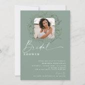 Invitation Faisceaux de verdure d'eucalyptus Photo Shower de (Devant)