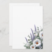 Invitation Faisceaux et lavande (Devant / Derrière)