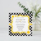 Invitation Faisée sur Pois noirs et blancs (Debout devant)