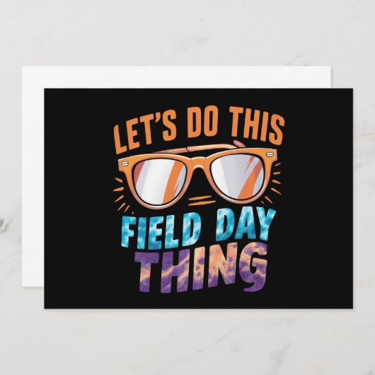 Invitation Faisons cette chose de journée sur le terrain Lune (Devant / Derrière)