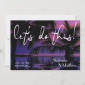 Invitation Faisons cette palme tropicale Sauvez la date (Devant)