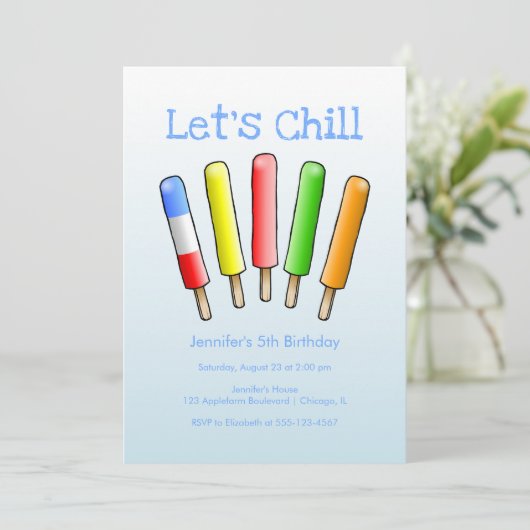 Invitation Faisons Chill Anniversaire (Debout devant)