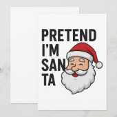 Invitation Faisons comme si j'étais le Père Noël - Citation d (Devant / Derrière)