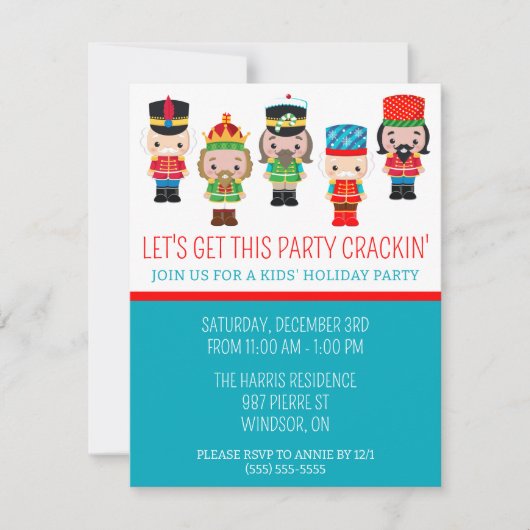 Invitation Faisons craquer cette fête ! Nutcracker (Devant)