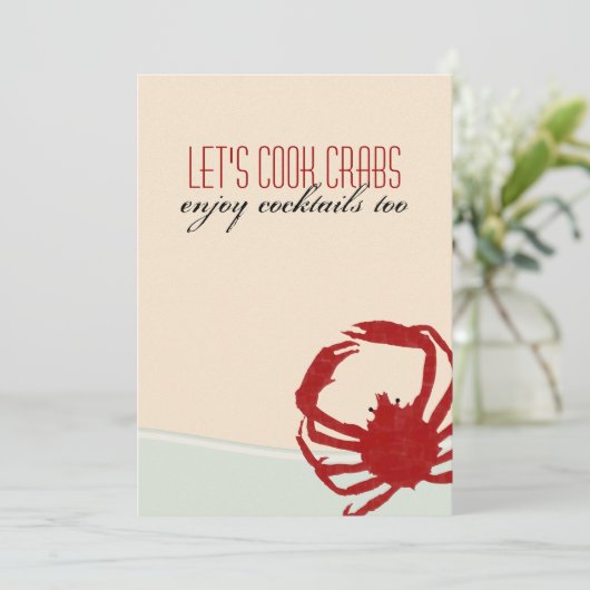 Invitation Faisons cuire l'invitation d'ébullition de crabe (Debout devant)