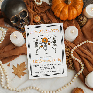 Invitation Faisons danser les squelettes effrayants Halloween