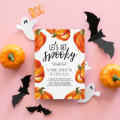 Invitation Faisons de l'Halloween aquarelle Citrouille