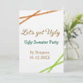 Invitation Faisons de Noël un Partyorange de pull moche (Debout devant)