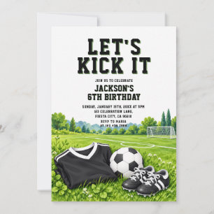Invitation Faisons Décoller la Fête d'Anniversaire de Foot Ma