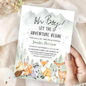 Invitation Faisons Démarrer l'Aventure Fête de Bébé Garçon Th
