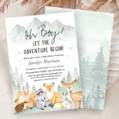 Invitation Faisons Démarrer l'Aventure Fête de Bébé Garçon Th