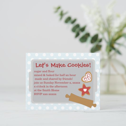 Invitation Faisons des cookies (Debout devant)