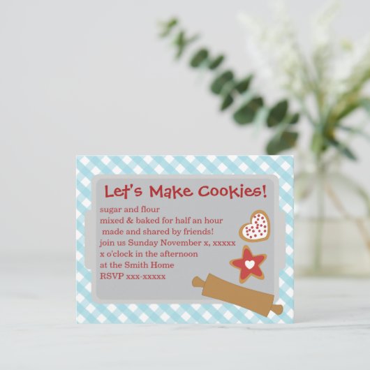 Invitation Faisons des cookies (Debout devant)