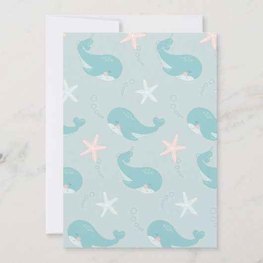 Invitation Faisons des éclaboussures Baleine Bleue Anniversai (Dos)