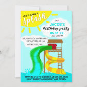 Invitation Faisons des éclaboussures Fête d'anniversaire au p (Devant)